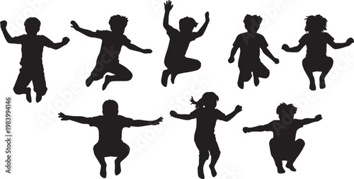 Children Jumping on Trampoline