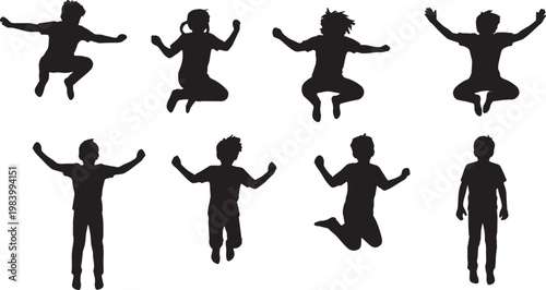 Children Jumping on Trampoline