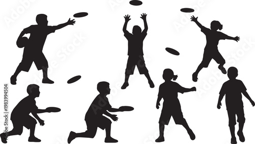 Kids Playing Frisbee in Park