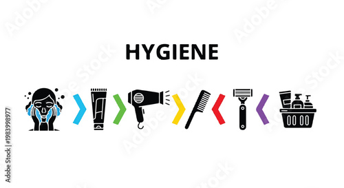 Hygiene products vector illustration with products illustration toothbrush