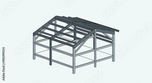 Metal Frame Structure Without Roofing.