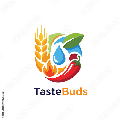 Taste Buds Food and Drink Logo.