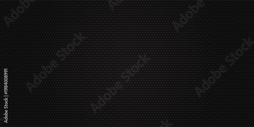Dark metal diamond mesh grid background. Seamless vector illustration of black perforated steel grating sheet with rhombus holes for industrial abstract simple modern