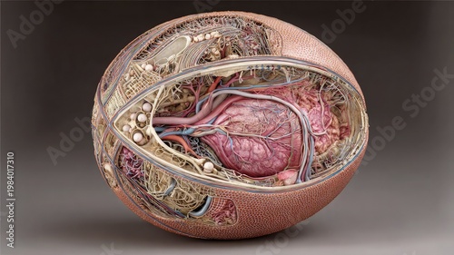 Organic Abstract Sphere with Intricate Interior Texture