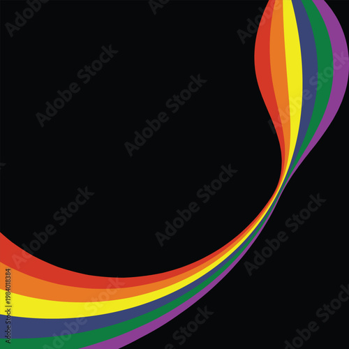 Disability Pride Month. Color stripes representing a form of impairment. vector dynamic flag disability pride month. background modern