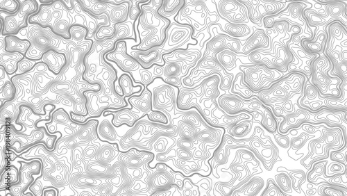 geographic contour mounted map discovery location background. The topo map creative discovery White wave spiral grid stripe line map topography.