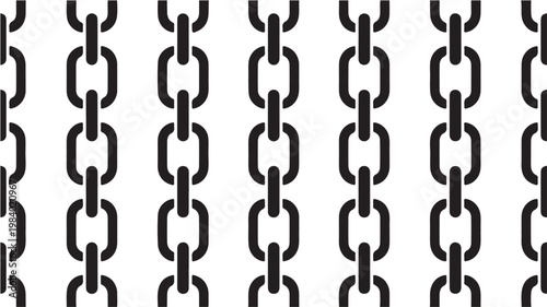 Chain Link Seamless Pattern Vector for Industrial Texture and Security Design