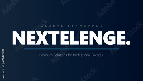 Global standards corporate branding banner with premium professional solutions