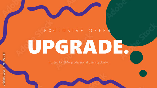  Innovative startup membership promotion template featuring bold typography