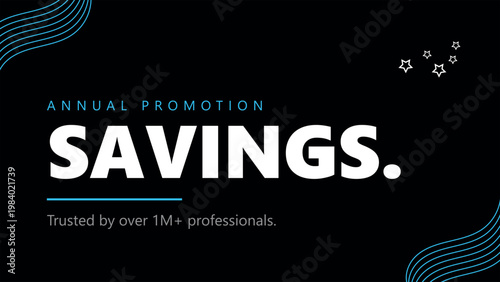 Professional discount header featuring yearly savings offer for corporate services