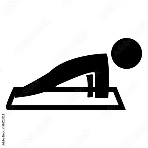 Person doing push-ups on a mat in fitness class setting