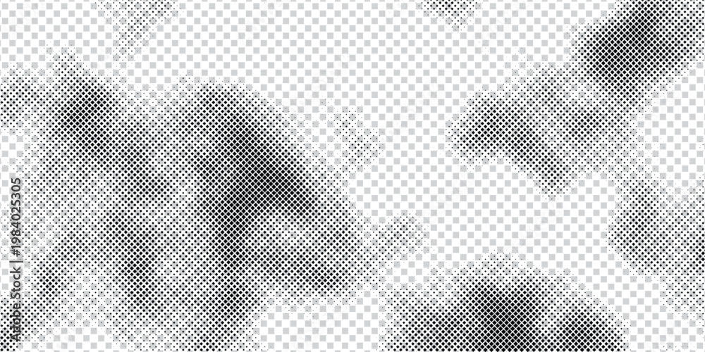 Fototapeta premium Elegant basic halftone dots effect in black and white color with smooth fade, refined dot scaling and minimal aesthetic, background illustration