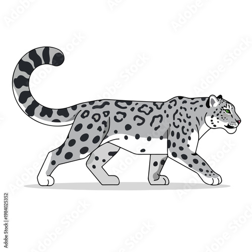 Illustration of a spotted wild cat.