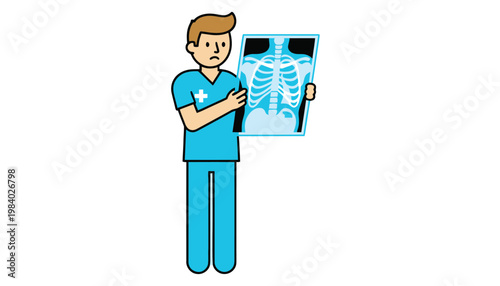 Doctor, Medical, Xray, Healthcare Icon isolated on White Background