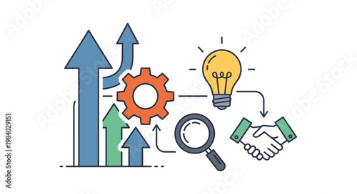 Business growth ideas and innovation concept.