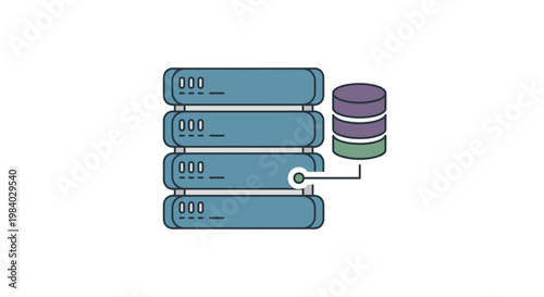 Computer servers with database storage.
