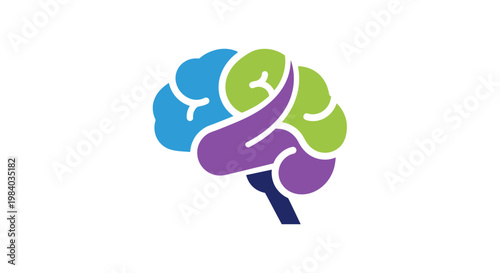 Brain Icon Symbol Mind Concept.