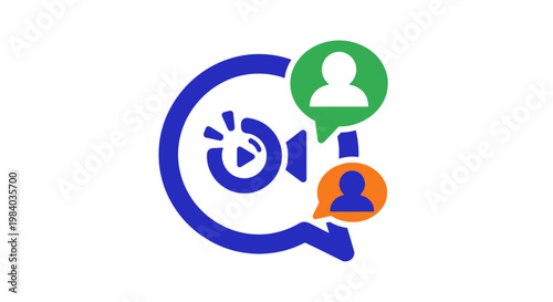 Communication Speech Bubbles Icon Design.