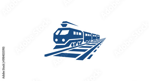 Electric train on railway tracks.