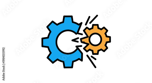 Wallpaper Mural Gears in motion turning fast. Torontodigital.ca