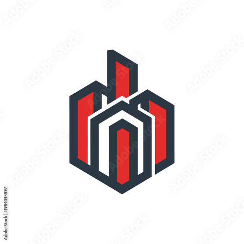 Wallpaper Mural Geometric logo design with hexagons. Torontodigital.ca