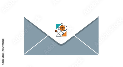 Grey envelope with logo seal.