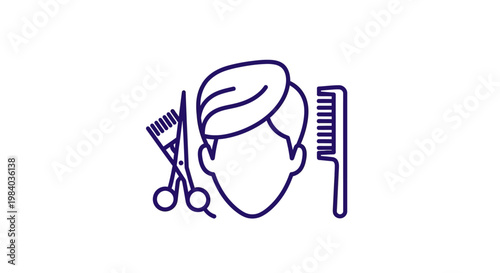 Haircut Scissors Comb Styling Tools.