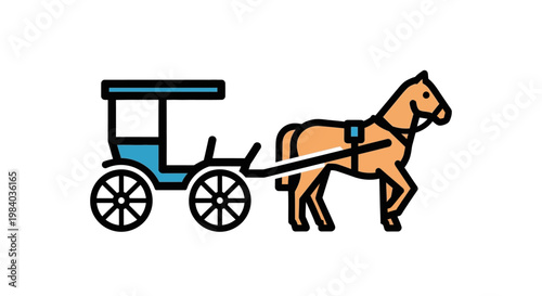 Horse Drawn Carriage Ride Transport.