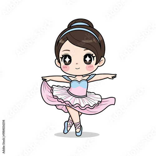 Wallpaper Mural Little Girl Wearing Pink Ballet Outfit. Torontodigital.ca