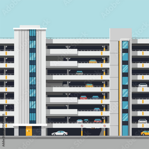 Multi Storey Car Parking Building Structure.
