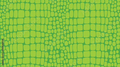 A vibrant, seamless pattern of green reptile scales and textures.