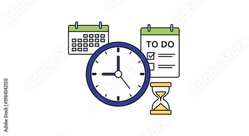 Digital illustration of a clock.