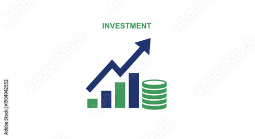 Increasing investment growth rate chart.