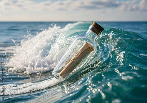 Message in a Bottle - Hope Adrift on Ocean Waves.