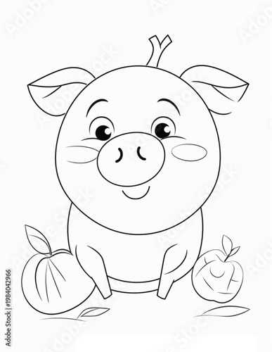Cozy Farm Animal  Bold& Easy Coloring Pages For Kids