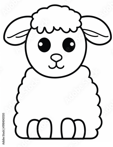 Cozy Farm Animal  Bold& Easy Coloring Pages For Kids