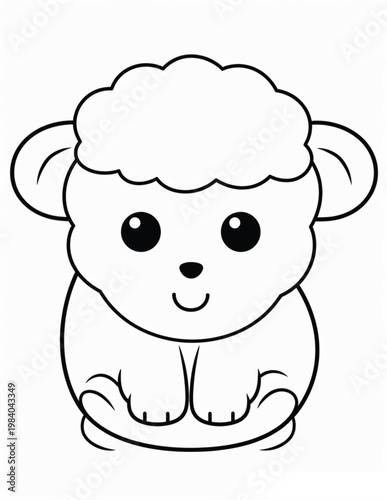 Cozy Farm Animal  Bold& Easy Coloring Pages For Kids