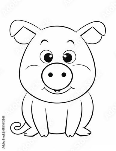 Cozy Farm Animal  Bold& Easy Coloring Pages For Kids