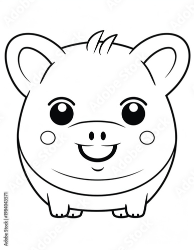 Cozy Farm Animal  Bold& Easy Coloring Pages For Kids