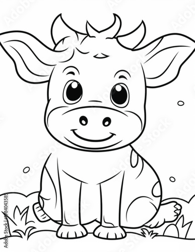 Cozy Farm Animal  Bold& Easy Coloring Pages For Kids