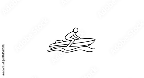 Jet Ski Rider Icon