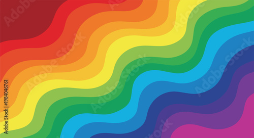 Vibrant Rainbow Colorful Gradient Waves.