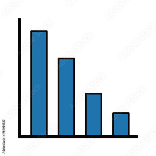 右肩下がりの棒グラフ