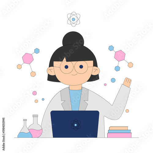 Female scientist