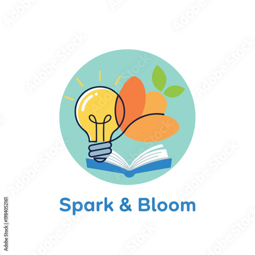 Light Bulb on Open Book.