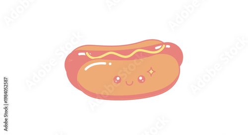 Hot dog with ketchup and mustard.