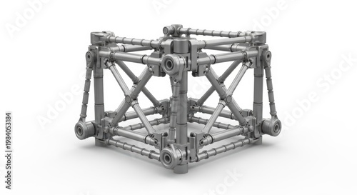 Modern 3d building with intricate geometric patterns and architectural design