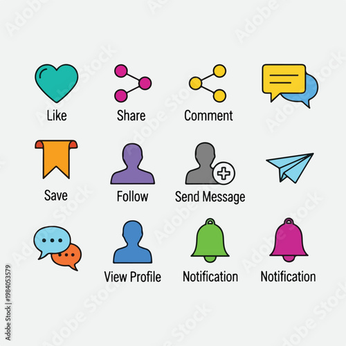 Social media icons and symbols 3.