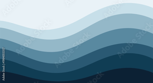 Wavy Blue Lines Abstract Pattern.