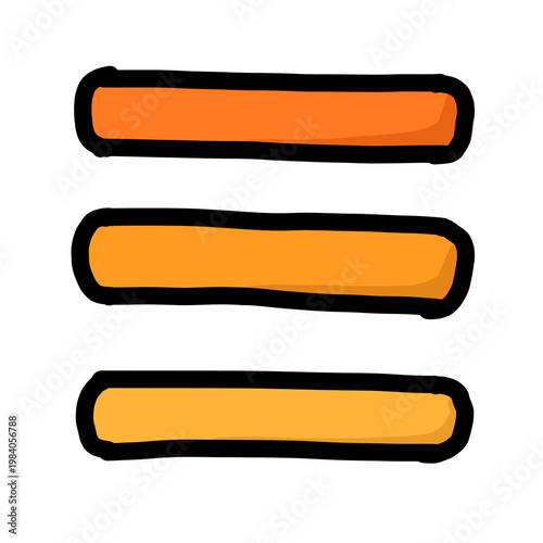 set menu of colorful buttons